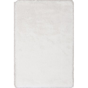 Sparkle Shag Snow Area Rug 5'W x 7'6"L