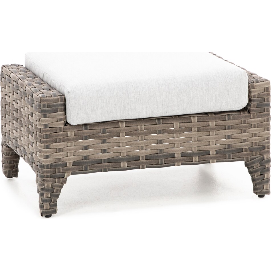 chicago wicker & trading co inc canvas granite ottoman pkg  