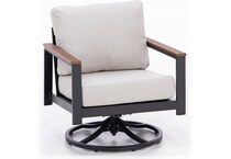 chicago wicker & trading co inc dark gray antique mahogany arm     echo ash swivel pkg  