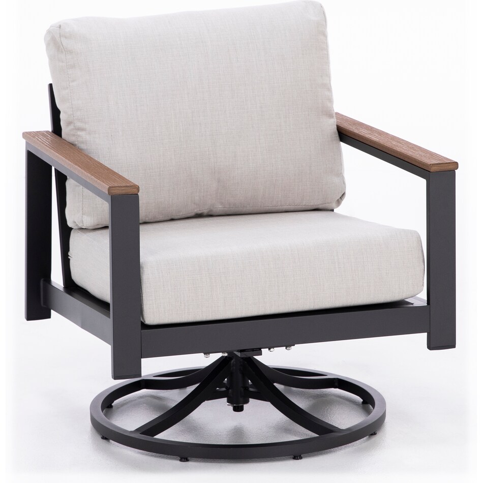 chicago wicker & trading co inc dark gray antique mahogany arm     echo ash swivel pkg  