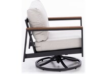 chicago wicker & trading co inc dark gray antique mahogany arm     echo ash swivel pkg  
