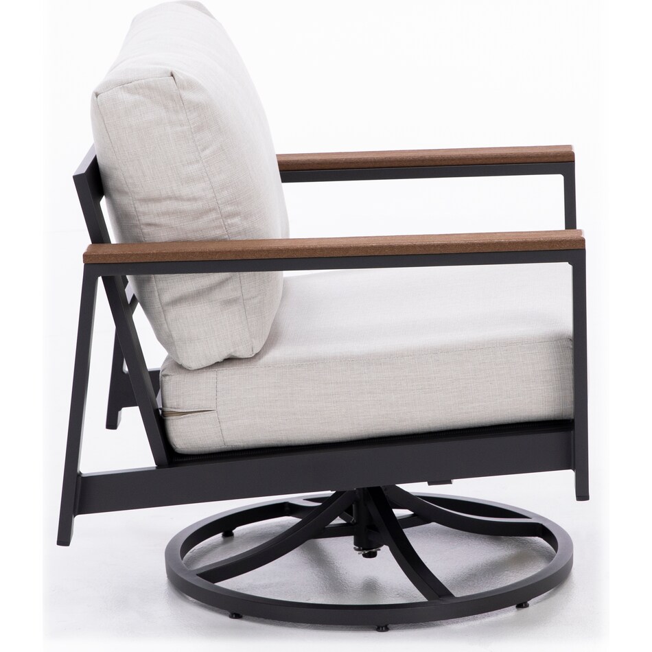chicago wicker & trading co inc dark gray antique mahogany arm     echo ash swivel pkg  