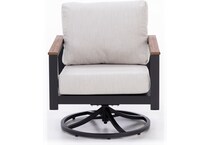 chicago wicker & trading co inc dark gray antique mahogany arm     echo ash swivel pkg  
