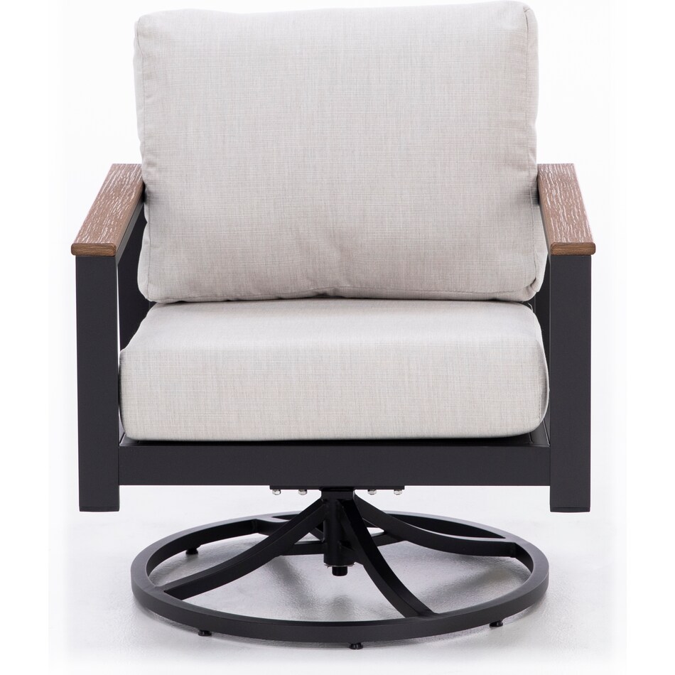 chicago wicker & trading co inc dark gray antique mahogany arm     echo ash swivel pkg  