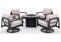 chicago wicker & trading co inc dark gray antique mahogany arm     echo ash swivel pkg  