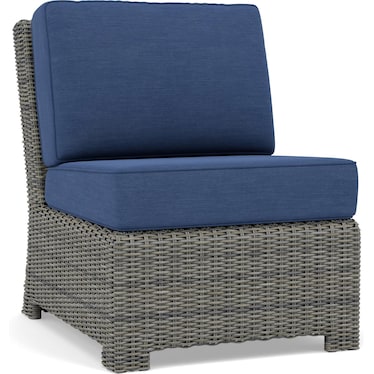 Bainbridge Armless Sectional Middle Chair in Willow Thick with Spectrum Indigo Cushion