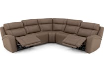 chrs beige mtn lth sectional piece pkg  