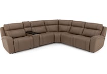 chrs beige mtn lth sectional piece pkg  