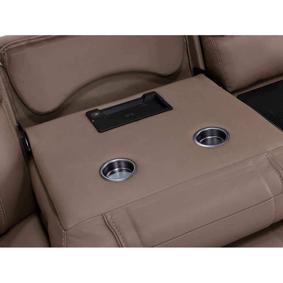 chrs beige mtn lth sectional piece pkg  