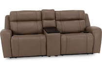 chrs beige mtn lth sectional piece pkg  