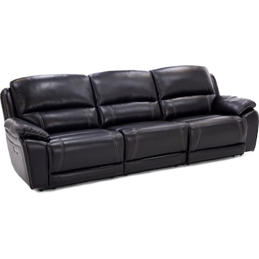 Laredo IV 3-Pc. Leather Power Headrest Reclining Sofa in Blackberry