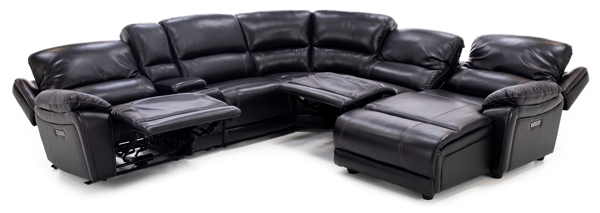 Laredo IV 6-Pc. Leather Power Headrest Reclining Chaise