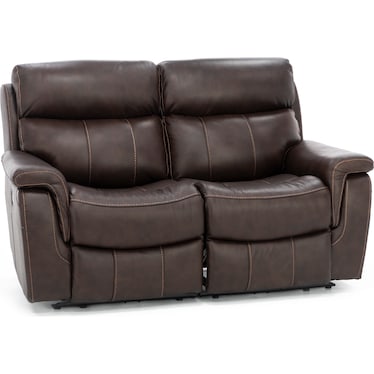 Shane Leather 2-Pc. Power Headrest Reclining Loveseat