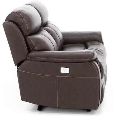 Shane Leather 2-Pc. Power Headrest Reclining Loveseat