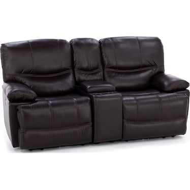 Denver 3-Pc. Leather Zero Gravity Power Reclining Console Loveseat