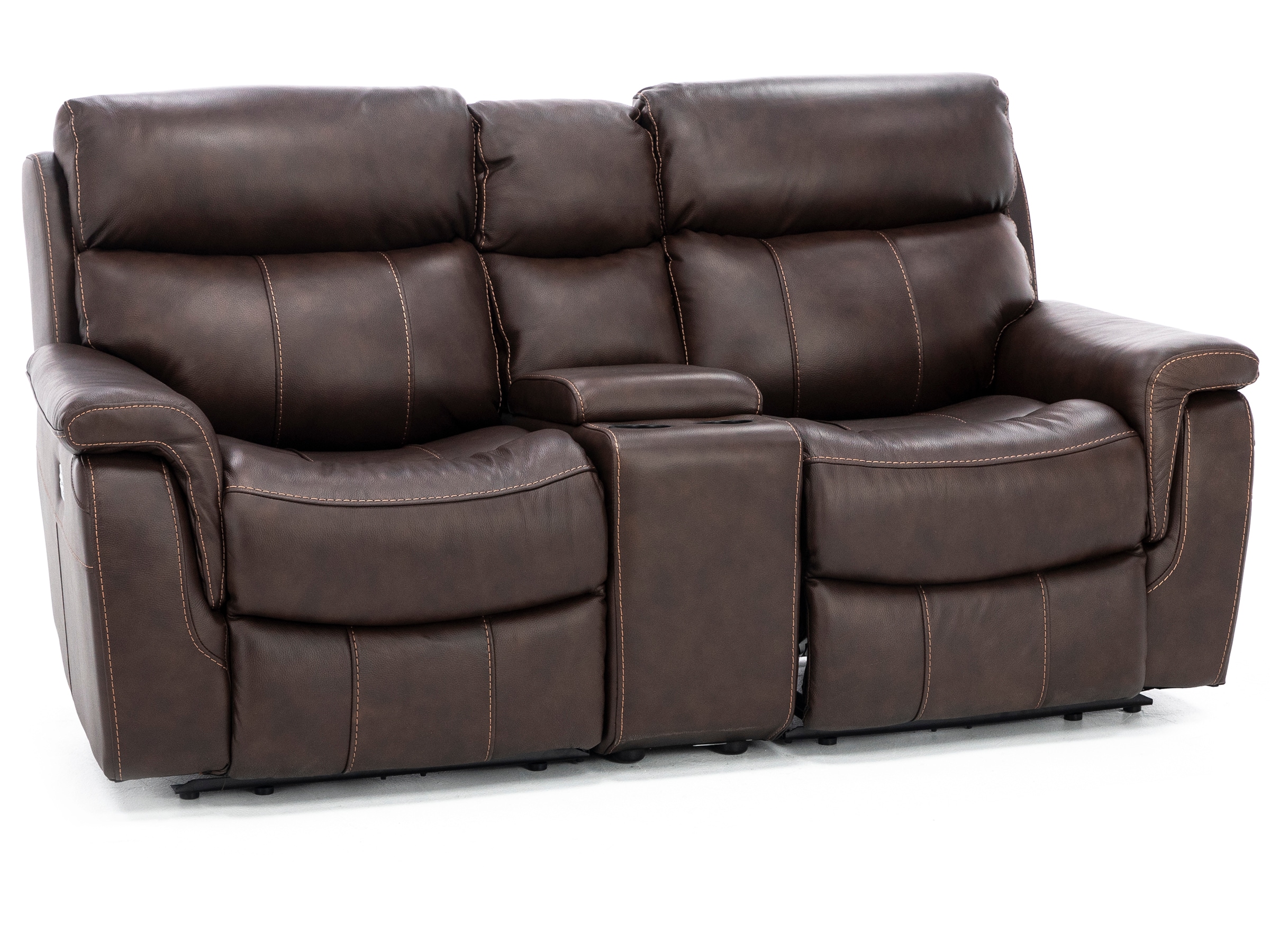 GMFS363◯lether world / レザーワールド ヘッドレスト ブ Shane Leather 3-Pc. Power Headrest Reclining Console Loveseat