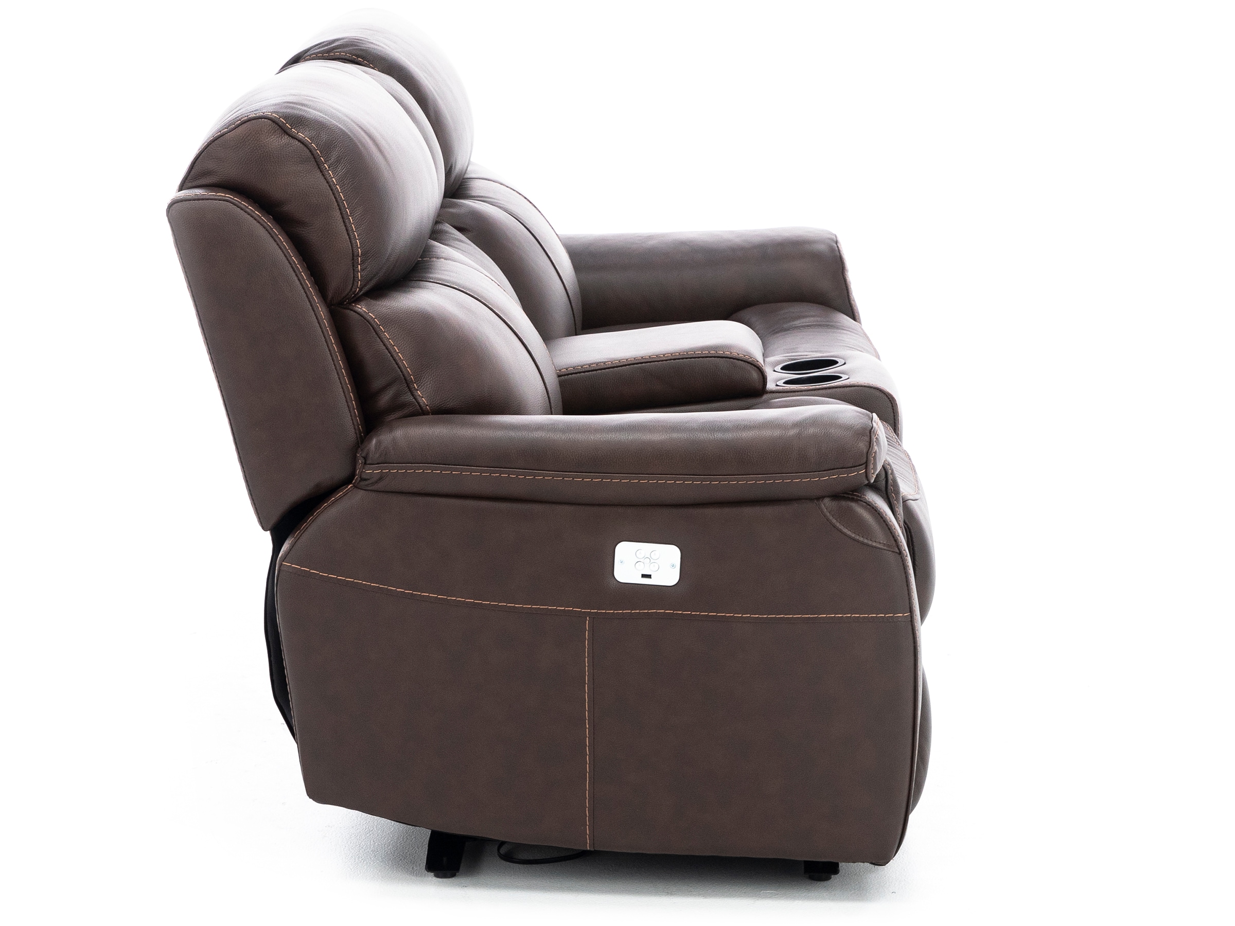 GMFS363◯lether world / レザーワールド ヘッドレスト ブ Shane Leather 3-Pc. Power Headrest Reclining Console Loveseat