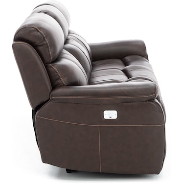 Shane Leather Power Headrest Reclining Sofa