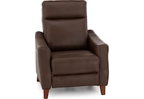 chrs brown leather recliner z  