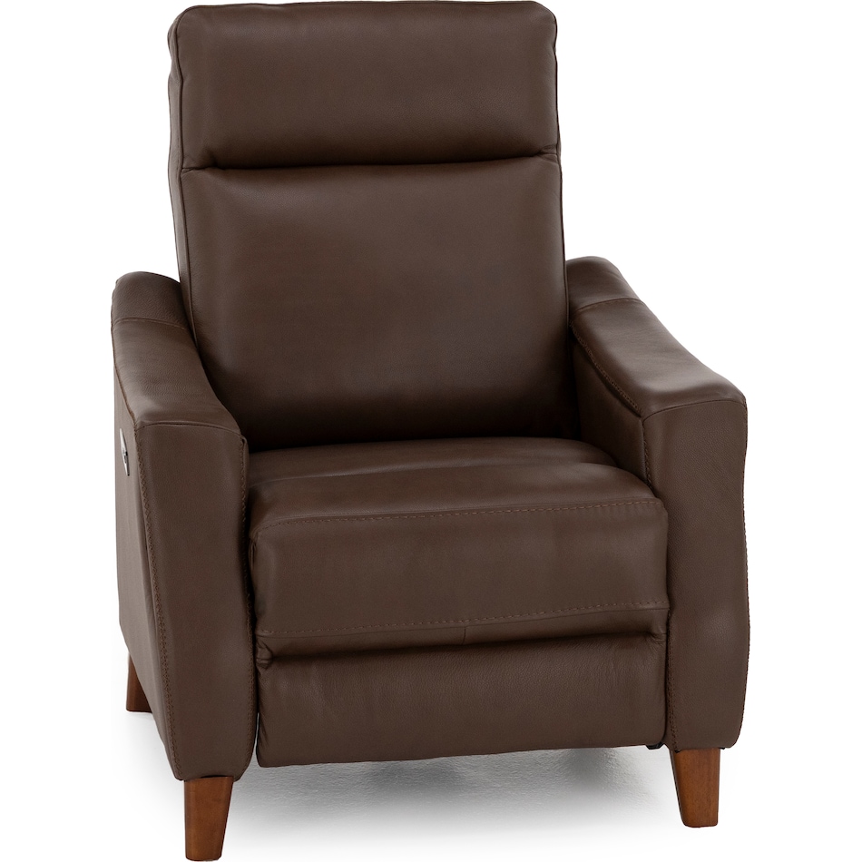 chrs brown leather recliner z  