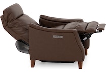 chrs brown leather recliner z  