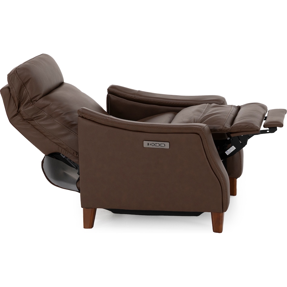 chrs brown leather recliner z  