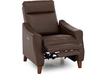chrs brown leather recliner z  