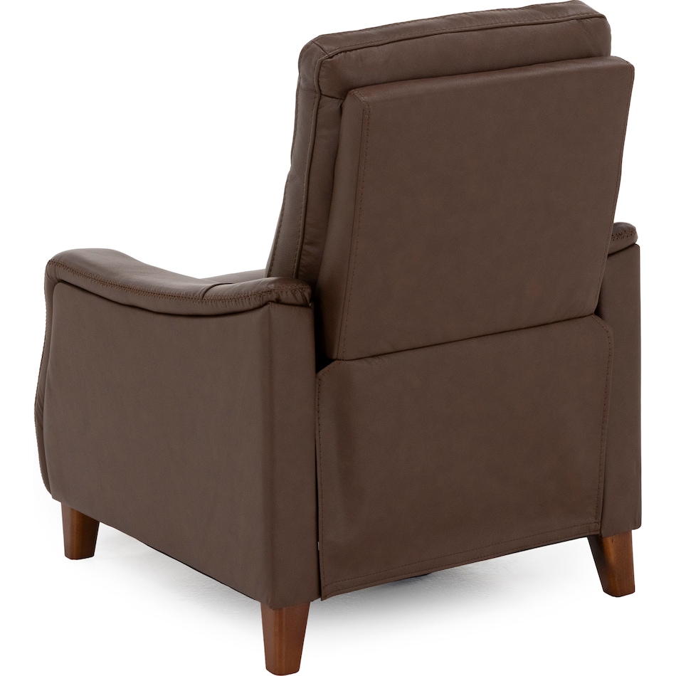 chrs brown leather recliner z  