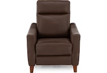 chrs brown leather recliner z  