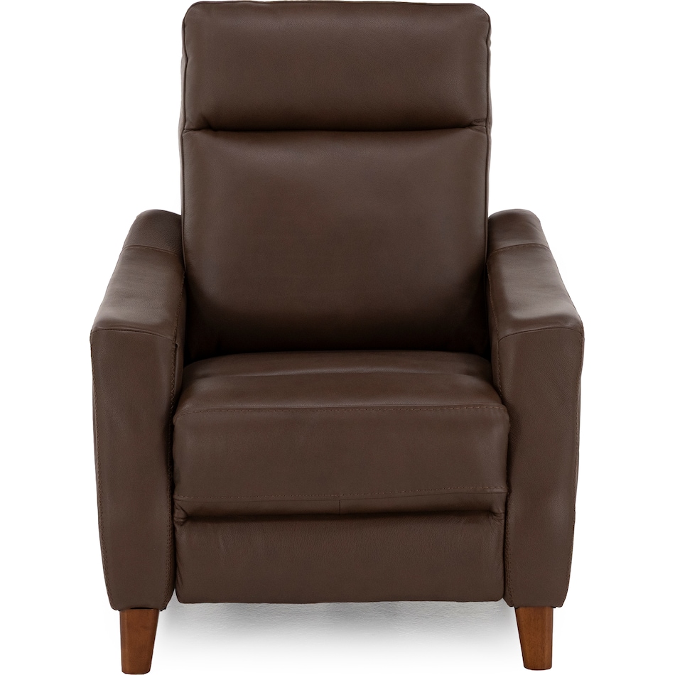 chrs brown leather recliner z  