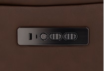 chrs brown leather recliner z  