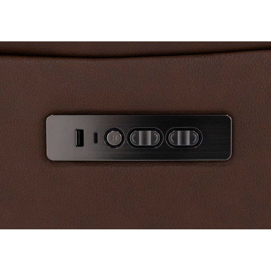 chrs brown leather recliner z  