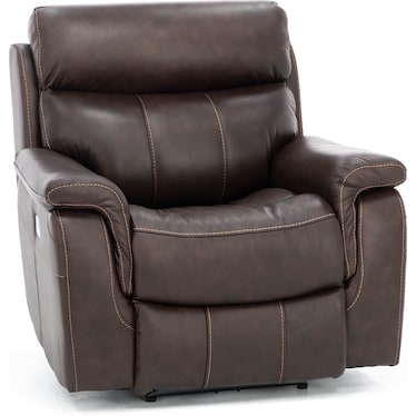 Shane Leather Power Headrest Recliner