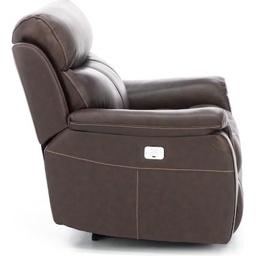 Shane Leather Power Headrest Recliner