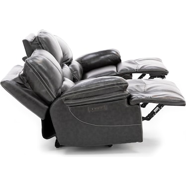 Sherman Leather Power Headrest Reclining Sofa