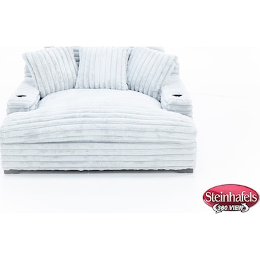Cuddle Up Oversized Chaise With Cupholders in Fog