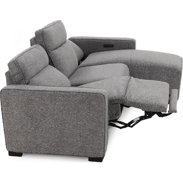Beckett 3-Pc. Power Headrest Reclining Chaise Sofa