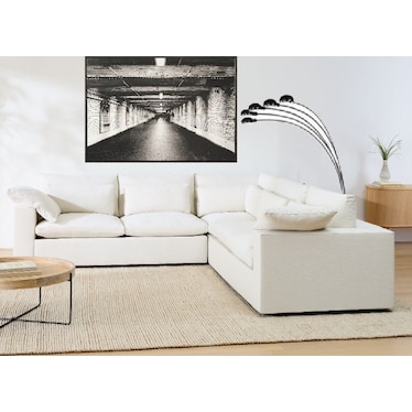 Satin Black 5-Light Floor Arc Lamp 86"H
