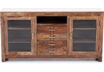 coast to coast imports llc brown buffet server sideboard   