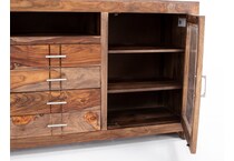 coast to coast imports llc brown buffet server sideboard   