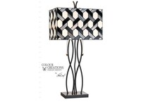 colr black table lamp   