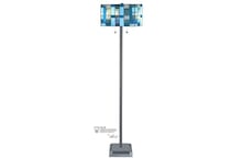 colr blue floor lamp   