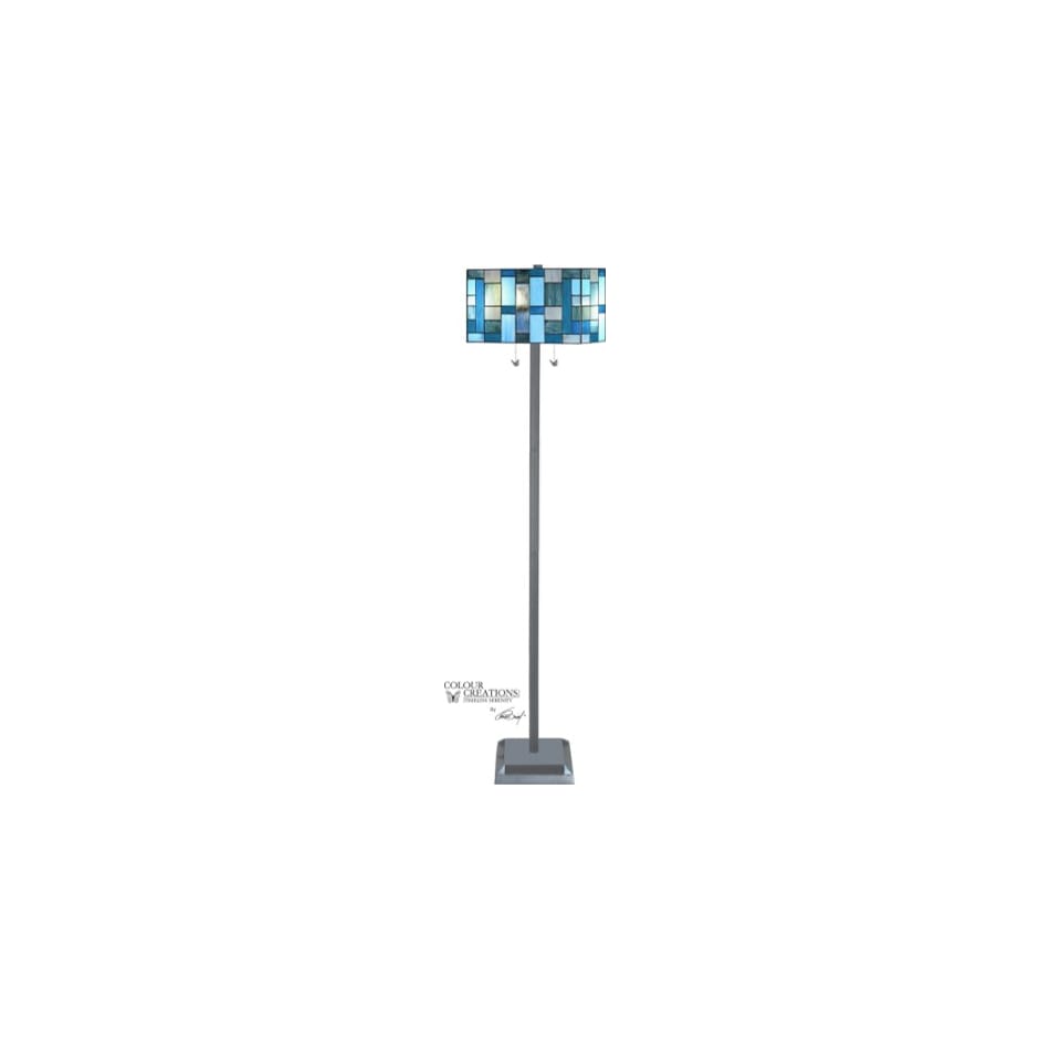 colr blue floor lamp   