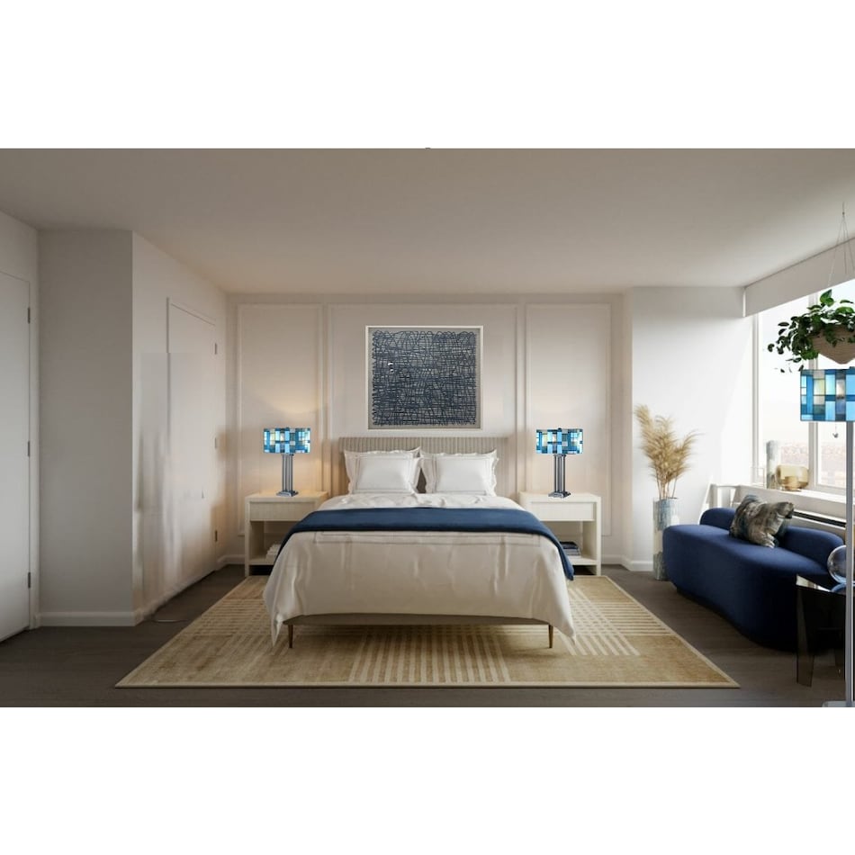 colr blue floor lamp   