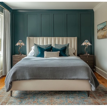 Tahitia Teal and Grey Tiffany-Style Glass Table Lamp 30"H