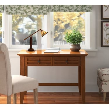 Draco Adjustable Tiffany-Style Glass Task Lamp 21.5"H