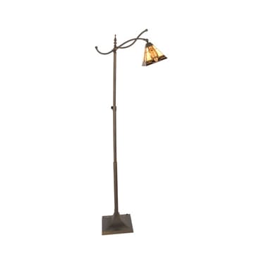 Marley Tiffany-Style Glass Task Floor Lamp 62.25"H