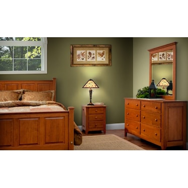 Ivory and Amber Tiffany-Style Glass Table Lamp 29"H