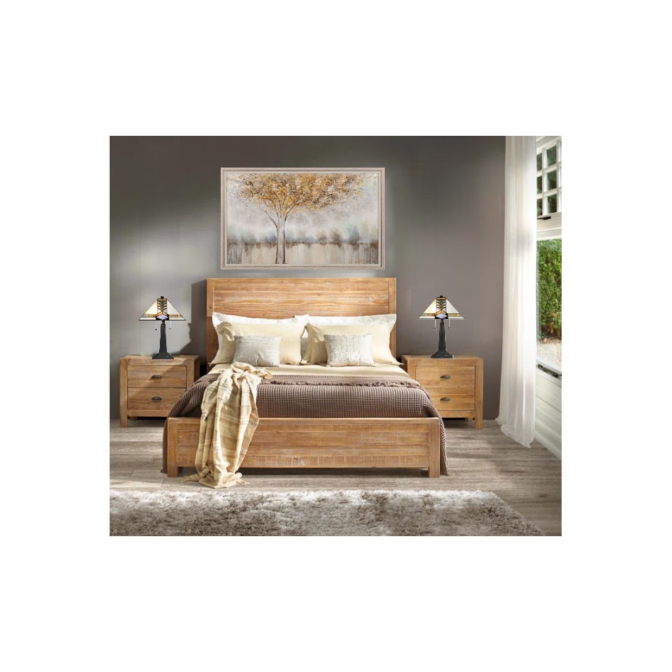 colr green table lamp pair  