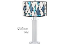 colr grey table lamp   